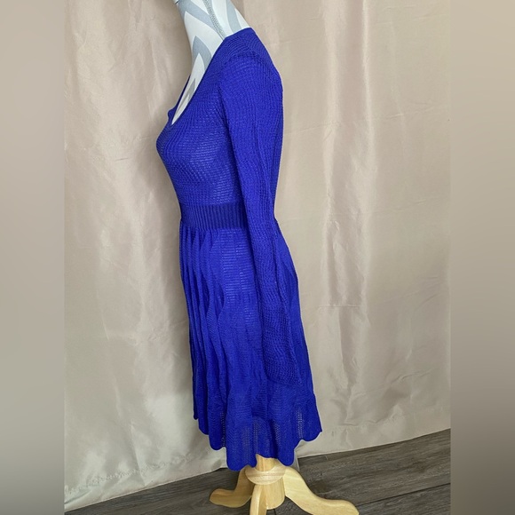 Missoni Blue Knit Long Sleeve Dress - Picture 6 of 9